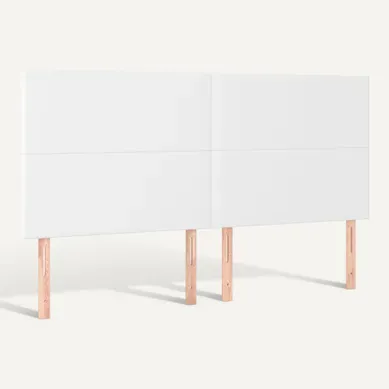 Tête De Lit Blanche 160 X 5 X 118/128 Cm Simili