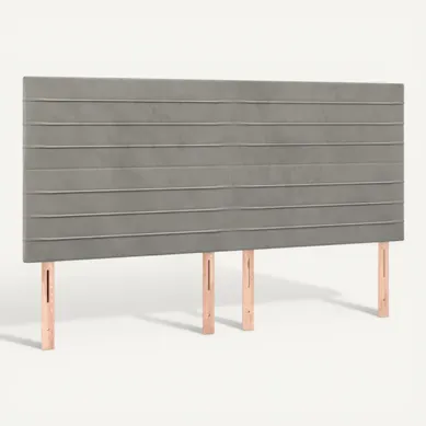 Tête De Lit Gris Clair 180x5x118/128 Cm Velours
