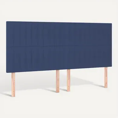 Tête De Lit Bleu 180x5x118/128 Cm Tissu