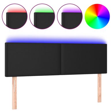 Tête De Lit à LED Noir 144x5x78/88 Cm Simili Tête De Lit à LED Noir 144x5x78/88 Cm Simili