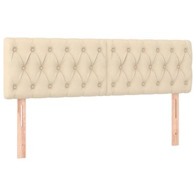 Tête De Lit à LED Crème 160x7x78/88 Cm Tissu Tête De Lit à LED Crème 160x7x78/88 Cm Tissu