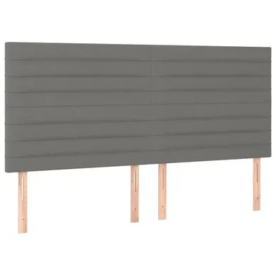 Tête De Lit À LED Gris Foncé 160x5x118/128 Cm Tissu Tête De Lit À LED Gris Foncé 160x5x118/128 Cm Tissu