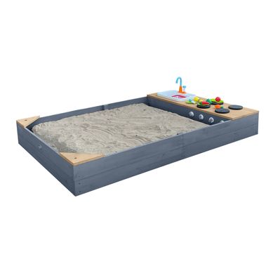 Kelly Bac à Sable En Bois Avec Banc Et Jeux De Cuisine Avec Évier Kelly Bac à Sable En Bois Avec Banc Et Jeux De Cuisine Avec Évier
