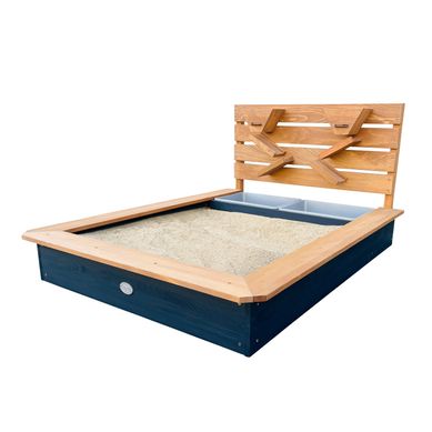 Lina Bac à Sable En Bois, Bac à Sable Avec Bassin Et Paroi De Jeu - 114 X 91 X 58 Cm- Bac À Lina Bac à Sable En Bois, Bac à Sable Avec Bassin Et Paroi De Jeu - 114 X 91 X 58 Cm- Bac À