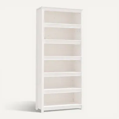 Bibliothèque Blanc 80x35x183 Cm Bois De Pin Massif