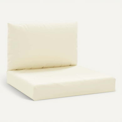 Coussins De Palette Lot De 2 Blanc Crème Tissu Oxford