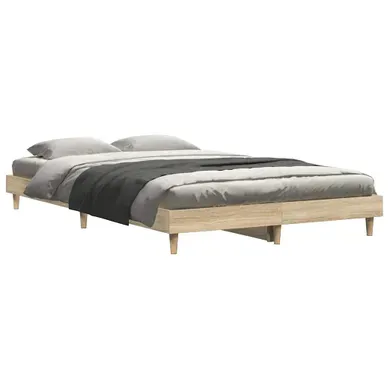 Cadre De Lit Chêne Sonoma 120x200 Cm Bois Contreplaqué