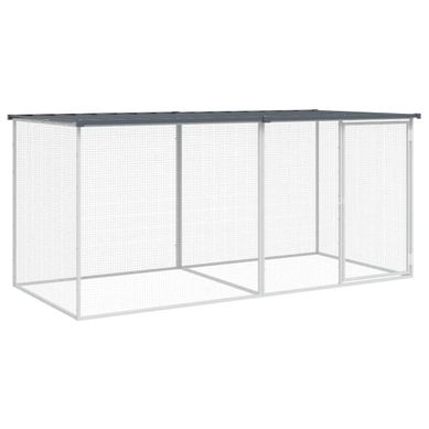 Poulailler Avec Toit Anthracite 203x98x90 Cm Acier Galvanisé Poulailler Avec Toit Anthracite 203x98x90 Cm Acier Galvanisé