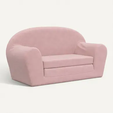 Canapé-lit Pour Enfants 2 Places Rose Peluche Douce Canapé-lit Pour Enfants 2 Places Rose Peluche Douce