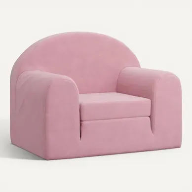 Canapé-lit Pour Enfants Rose Peluche Douce Canapé-lit Pour Enfants Rose Peluche Douce