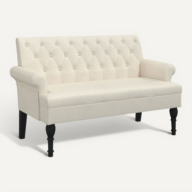 Banc Avec Dossier 120x62x75,5 Cm Lin Banc Avec Dossier 120x62x75,5 Cm Lin