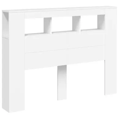Tête De Lit LED Blanc 140x18,5x103,5 Cm Bois Contreplaqué
