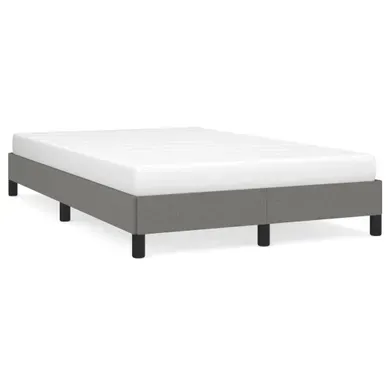 Cadre De Lit Sans Matelas 120x190 Cm Tissu Gris Foncé Bois Massif Et Contreplaqué Cadre De Lit Sans Matelas 120x190 Cm Tissu Gris Foncé Bois Massif Et Contreplaqué