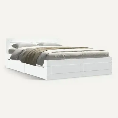 Cadre De Lit Avec Tête De Lit Sans Matelas Blanc 120x190 Cm Cadre De Lit Avec Tête De Lit Sans Matelas Blanc 120x190 Cm