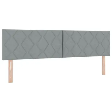 Tête De Lit Avec Des Lumières à LED Gris Clair 180 Cm Tissu Tête De Lit Avec Des Lumières à LED Gris Clair 180 Cm Tissu