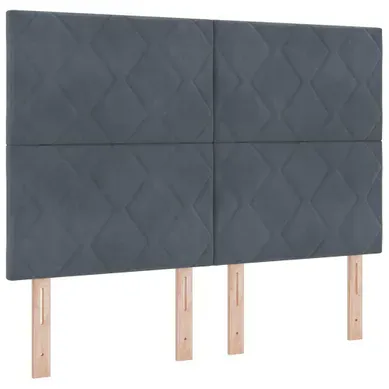 Tête De Lit LED Géométrique Gris Foncé 144 Cm Velours Tête De Lit LED Géométrique Gris Foncé 144 Cm Velours