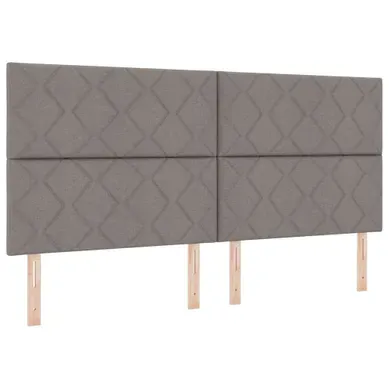 Tête De Lit Avec Des Lumières à LED Réglable Taupe 200 Cm Tissu Tête De Lit Avec Des Lumières à LED Réglable Taupe 200 Cm Tissu