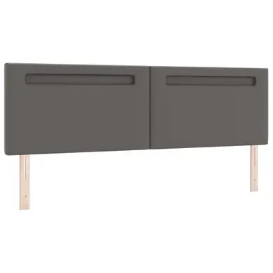 Tête De Lit Avec Des Lumières à LED Gris 180 Cm Pvc Tête De Lit Avec Des Lumières à LED Gris 180 Cm Pvc