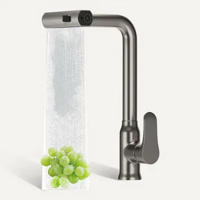 Robinet Cuisine Gris 3 En 1 Laiton Avec Douchette Extractible 360° Robinet Cuisine Gris 3 En 1 Laiton Avec Douchette Extractible 360°