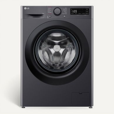 Lave-linge hublot LG F14R35MBS 10 kg Noir Lave-linge hublot LG F14R35MBS 10 kg Noir vue de face