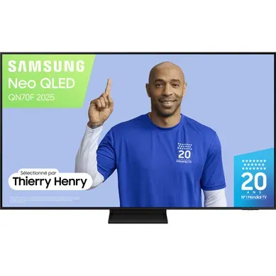 Téléviseur MiniLED 65'' 165 cm SAMSUNG 65QN70F Téléviseur MiniLED 65'' 165 cm SAMSUNG 65QN70F vue de face