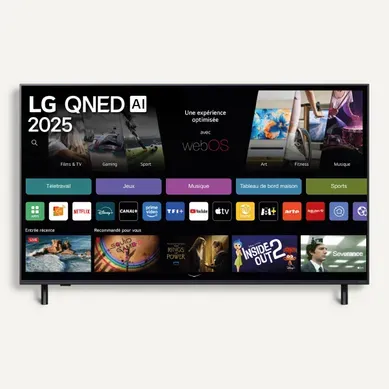 Téléviseur QNED AI 55'' 4K LG 139 cm 55QNED82A6B.AEU Téléviseur QNED AI 55'' 4K LG 139 cm 55QNED82A6B.AEU vue de face
