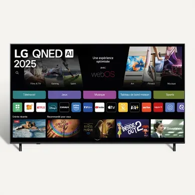 Téléviseur QNED AI 75'' 4K LG 189 cm 75QNED82A6B.AEU Téléviseur QNED AI 75'' 4K LG 189 cm 75QNED82A6B.AEU vue de face