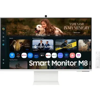 Ecran PC - 32 - Uhd 4k - 60hz - Dalle Va - 4ms - Smart Monitor M8 - M80f - Blanc
