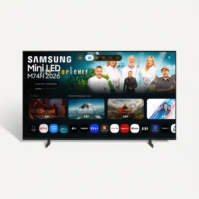 Téléviseur Mini LED 43'' 109cm SAMSUNG 43M74H Smart TV vue de face