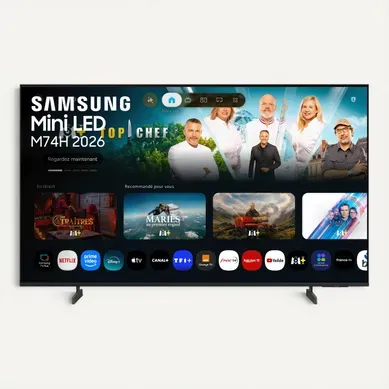 Téléviseur MiniLED 85'' 216 cm SAMSUNG 85M74H vue de face