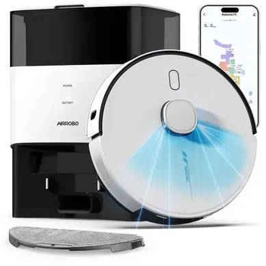 L60+ Aspirateur Robot Intelligent Avec Station De Charge, Brosse En Caoutchouc Anti-enchevêt