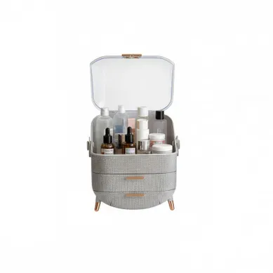 Organisateur Cosmétique Luxe Avec Tiroirs – Boîte Rangement étanche Antipoussière Portable, Argent Organisateur Cosmétique Luxe Avec Tiroirs – Boîte Rangement étanche Antipoussière Portable, Argent