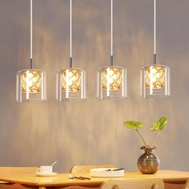 Lustre à 4 Lumières Vintage Suspension Moderne G9 Cuisine Salon Hôtel Lustre à 4 Lumières Vintage Suspension Moderne G9 Cuisine Salon Hôtel
