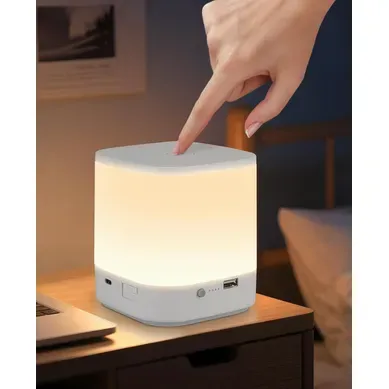 Lampe à Poser De Table LED Tactile Intensité Variable - Lampe De Chevet Rechargeable Par USB Lampe à Poser De Table LED Tactile Intensité Variable - Lampe De Chevet Rechargeable Par USB
