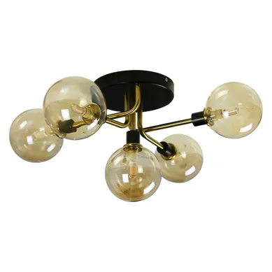 Plafonnier LED 5 G9 Boules De Verre Lustre Moderne Salon Chambre Salle À Manger
