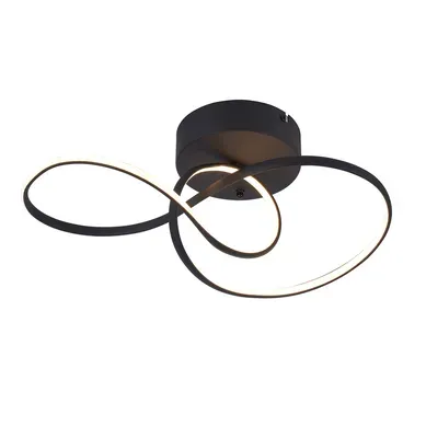 Plafonnier LED 24w Noir Variateur Télécommande Salon Chambre Plafonnier LED 24w Noir Variateur Télécommande Salon Chambre