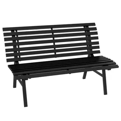Banc De Jardin 2 Places - Aluminium - Noir - 123 X 67 X 79 Cm Banc De Jardin 2 Places - Aluminium - Noir - 123 X 67 X 79 Cm