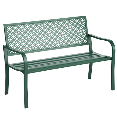 Banc De Jardin - Acier - Vert Foncé - 127 X 63 X 83 Cm Banc De Jardin - Acier - Vert Foncé - 127 X 63 X 83 Cm
