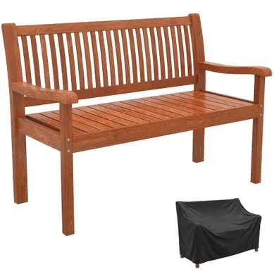 Banc De Jardin 2 Places - Bois De Peuplier Massif - Marron Clair - 125x62x90 Cm Banc De Jardin 2 Places - Bois De Peuplier Massif - Marron Clair - 125x62x90 Cm