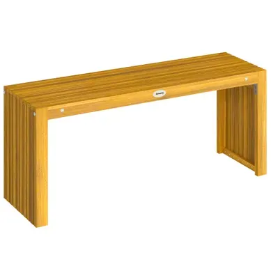 Banc De Jardin Sans Dossier 2 Places - Bois D'acacia Massif - Bois Naturel - 110x30x45 Cm Banc De Jardin Sans Dossier 2 Places - Bois D'acacia Massif - Bois Naturel - 110x30x45 Cm