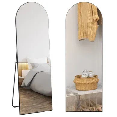 Miroir Plein-pied Sans Cadre - Métal Et Verre - Noir - 50x150 Cm