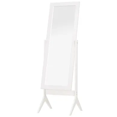 Miroir En Pied - Mdf Et Verre - Blanc - 47 X 46 X 148 Cm Miroir En Pied - Mdf Et Verre - Blanc - 47 X 46 X 148 Cm