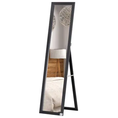 Miroir Sur Pied Et Mural Rectangulaire - Mdf - Noir - 37 X 37 X 154 Cm Miroir Sur Pied Et Mural Rectangulaire - Mdf - Noir - 37 X 37 X 154 Cm