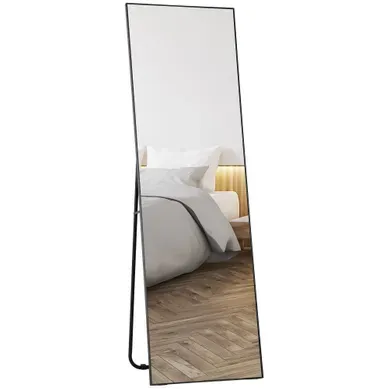 Miroir Pleine Longueur Rectangulaire - Métal Et Verre - Noir - 50 X 160 Cm Miroir Pleine Longueur Rectangulaire - Métal Et Verre - Noir - 50 X 160 Cm