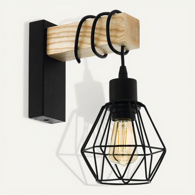 Applique H. 27,5 cm TOWNSHEND5 Noire et marron Applique H. 27,5 cm TOWNSHEND5 Noire et marron vue 3/4