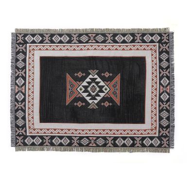 Plaid Noir Tricotée - 160x130cm Plaid Noir Tricotée - 160x130cm