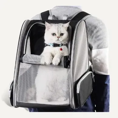 Noir - Sac De Transport Pour Chats Et Petits Chiens 7,5 Kg, Sac à Dos En Maille Respirante Noir - Sac De Transport Pour Chats Et Petits Chiens 7,5 Kg, Sac à Dos En Maille Respirante
