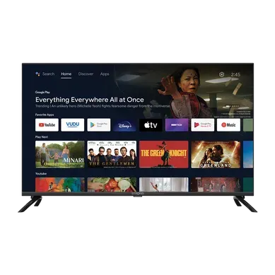 TV LED 40'' (100 cm) Full HD Smart TV Android Avec Netflix, YouTube, Prime Vidéo, Disney+, HDR10
