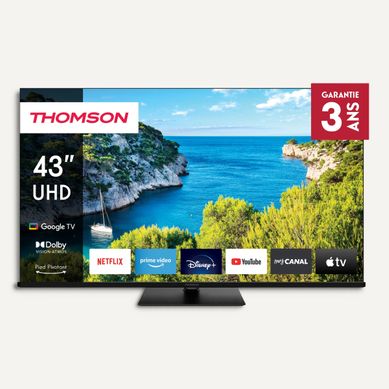Téléviseur 4K UHD 43'' 109 cm THOMSON 43UG5C14 Téléviseur 4K UHD 43'' 109 cm THOMSON 43UG5C14 vue de face