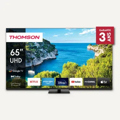 Téléviseur 4K UHD 65'' 165 cm THOMSON 65UG5C14 Téléviseur 4K UHD 65'' 165 cm THOMSON 65UG5C14 vue de face